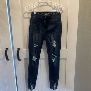 Rewash Midnight Blue Distressed Skinny Jeans